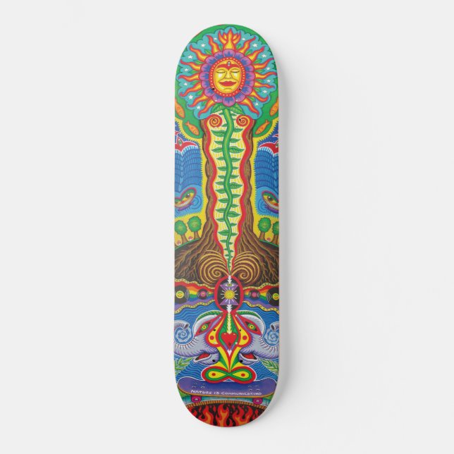 Skateboard La nature communique (grande) (Recto)