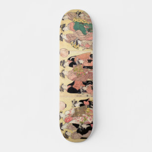Skateboard La parade de Yoshiwara en automne art Chōbunsai E