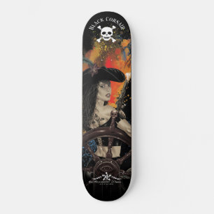 Skateboard Lady Black Corsair