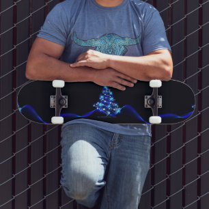 Skateboard l'arbre de Noël stylisé et lumineux de SlipperyJoe