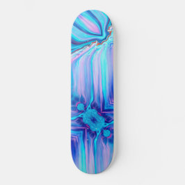 Skateboard L'art Abstrait bleu rose d'Ombre