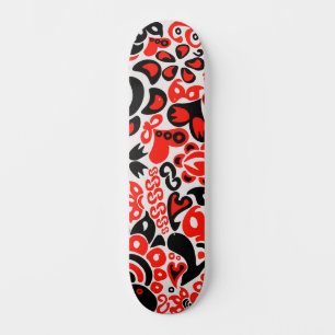 Skateboard L'art populaire ukrainien motif floral abstact