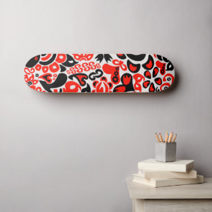 Skateboard L'art populaire ukrainien motif floral abstact