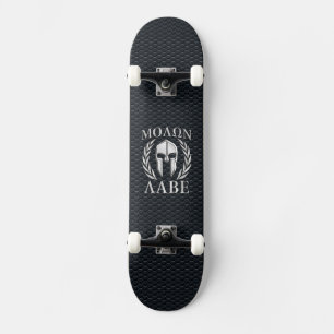Skateboard Le chrome de Molon Labe aiment le casque spartiate