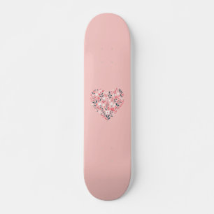 Skateboard Le coeur floral de Valentine