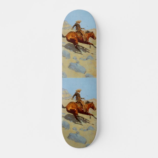Skateboard Le Cowboy de Frederic Remington (1902) (Devant)