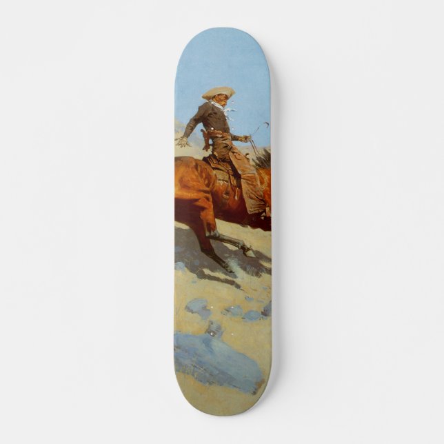 Skateboard Le cowboy de Frederic Remington (1902) (Devant)