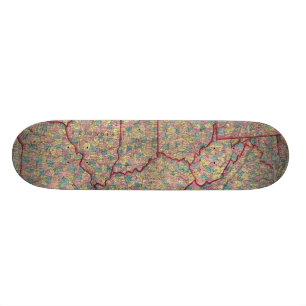 Skateboard Le Delaware, l'Illinois, l'Indiana, et l'Iowa