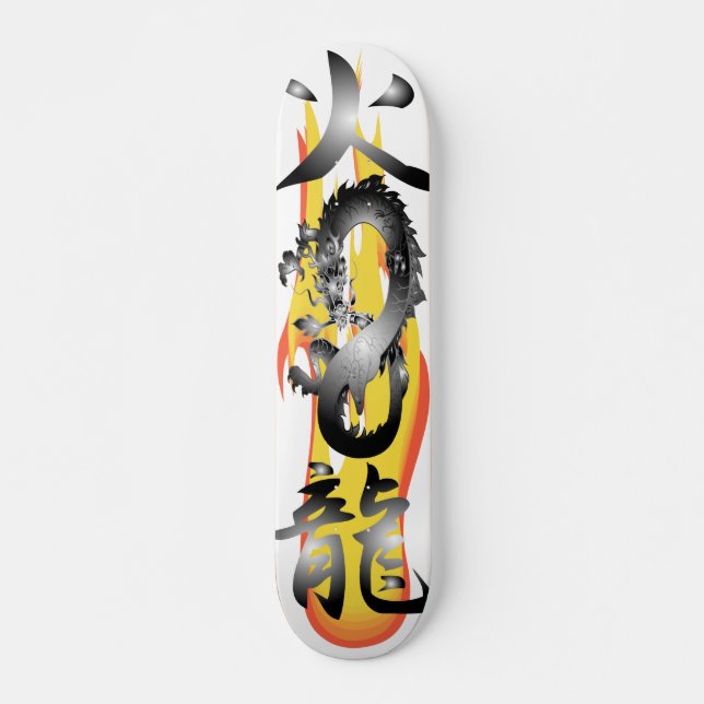 Skateboard Le dragon 3D du feu de flamme remélangent des (Devant)