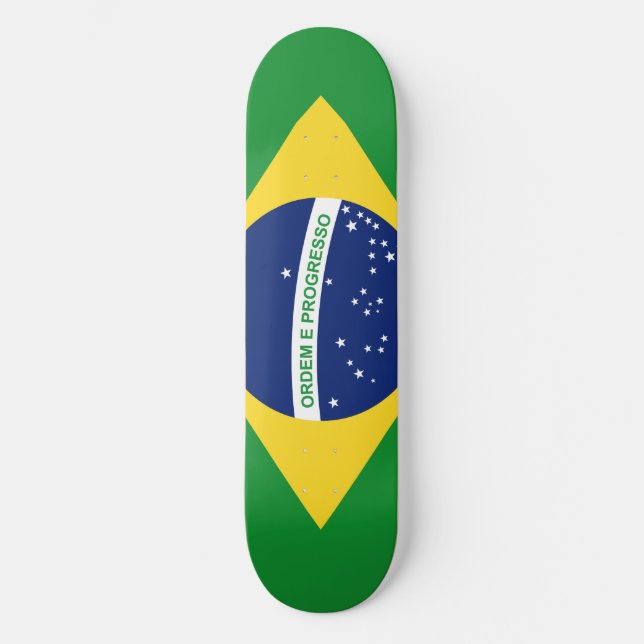 Skateboard Le drapeau national République fédérative du Brési (Recto)