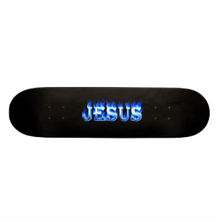 Skateboard Le feu de planche à roulettes de Jésus et