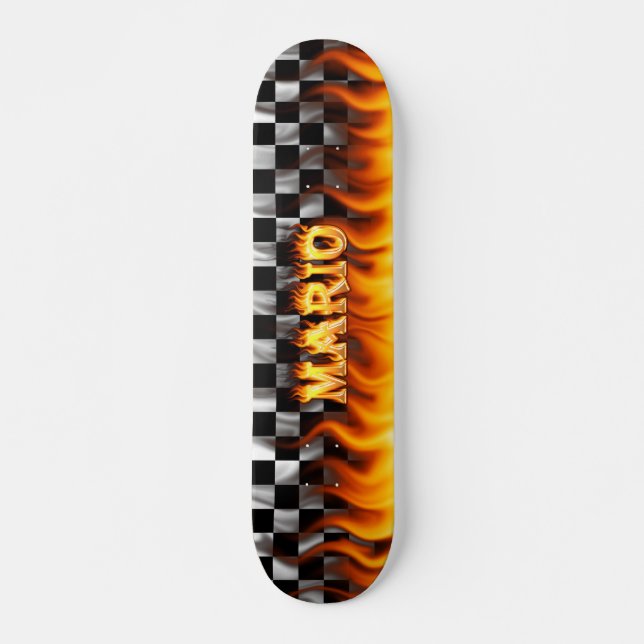 Skateboard Le feu de planche à roulettes de Mario et (Devant)