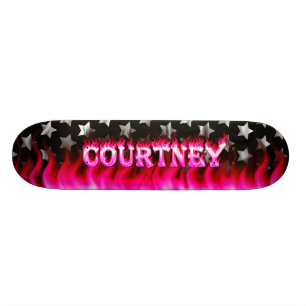 Skateboard Le feu de rose de planche à roulettes de Courtney