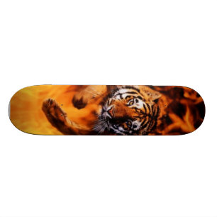 Skateboard Le feu et tigre