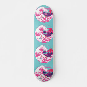 Skateboard Le grand surf rose