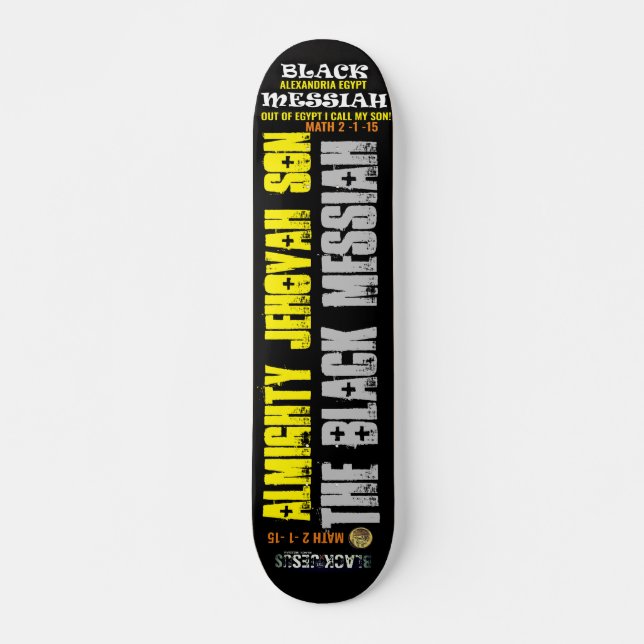 Skateboard LE MESSIE NOIR  JMT Skateboard, Deck 7¾" (Devant)