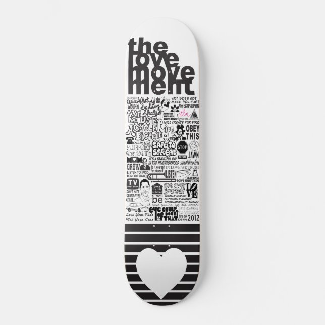Skateboard Le mouvement "énonciations " d'amour (Recto)