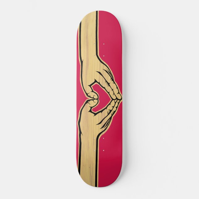 Skateboard Le mouvement "Hearthands " d'amour (Recto)