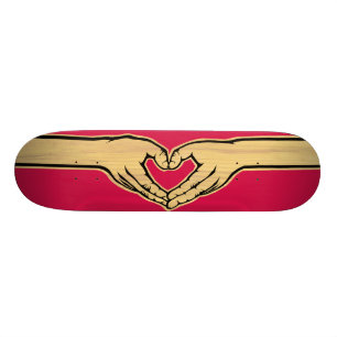 Skateboard Le mouvement "Hearthands " d'amour