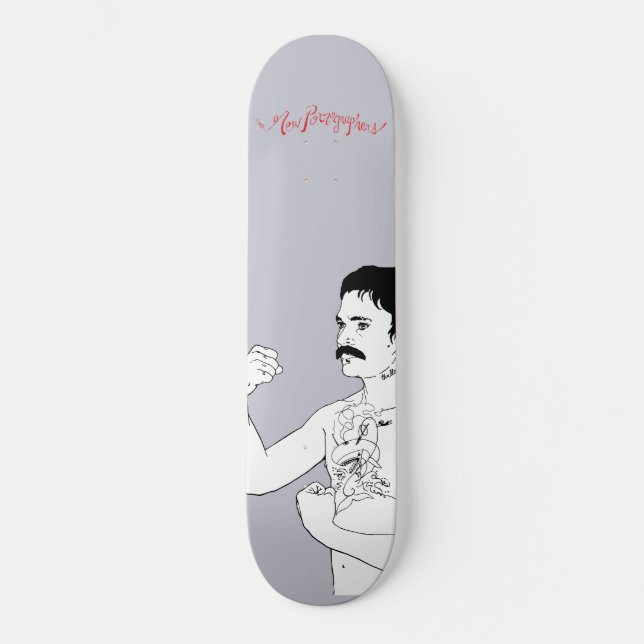 Skateboard Le nouveau boxeur de gris de pornographes (Recto)