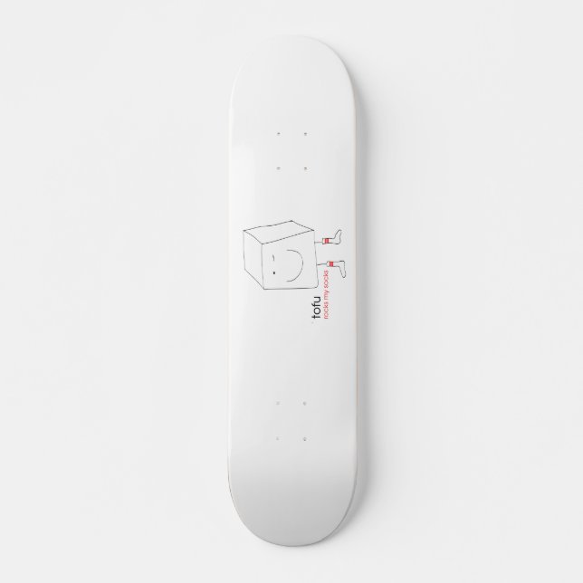 Skateboard Le tofu bascule mes chaussettes - planche à (Devant)