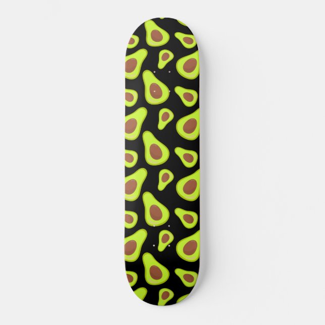 Skateboard Légumes végétaux verts Avocados Cuisine saine (Recto)