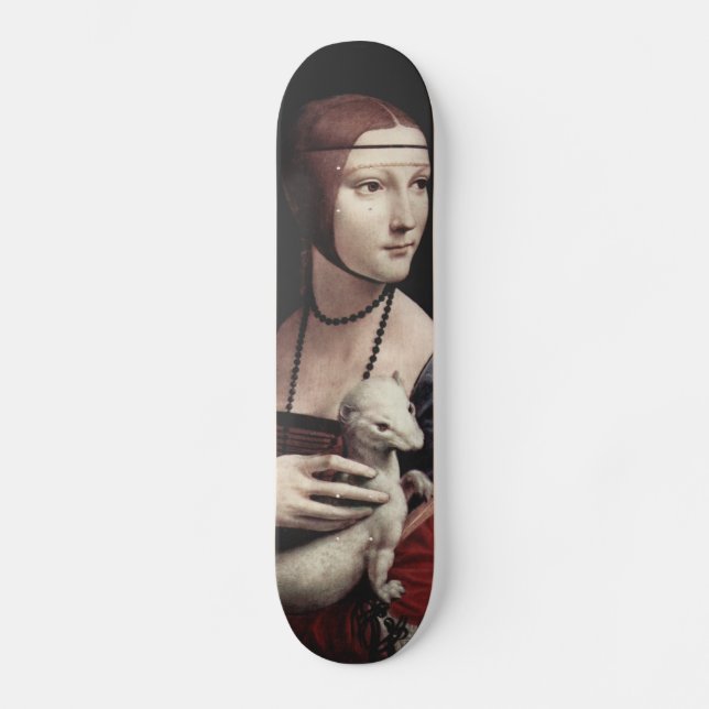 Skateboard Leonardo da Vinci - Madame avec une hermine (Recto)