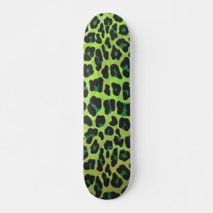 Skateboard Léopard noir et vert