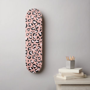 Skateboard Léopard Print, Léopard Spots, Rose Léopard