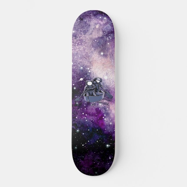 Skateboard Les astronautes Pagayent À Travers L'Espace (Recto)