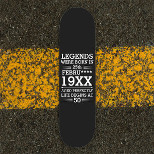 Skateboard Les légendes personnalisées sont nées à la date Mo
