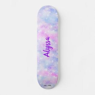 Skateboard L'étincelle des nuages pastel esthétiques person