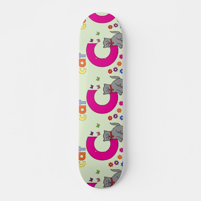 Skateboard Lettre Cat C Patinage (Devant)