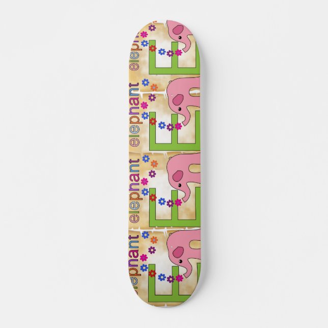 Skateboard LETTRE Éléphante E Patinage (Devant)