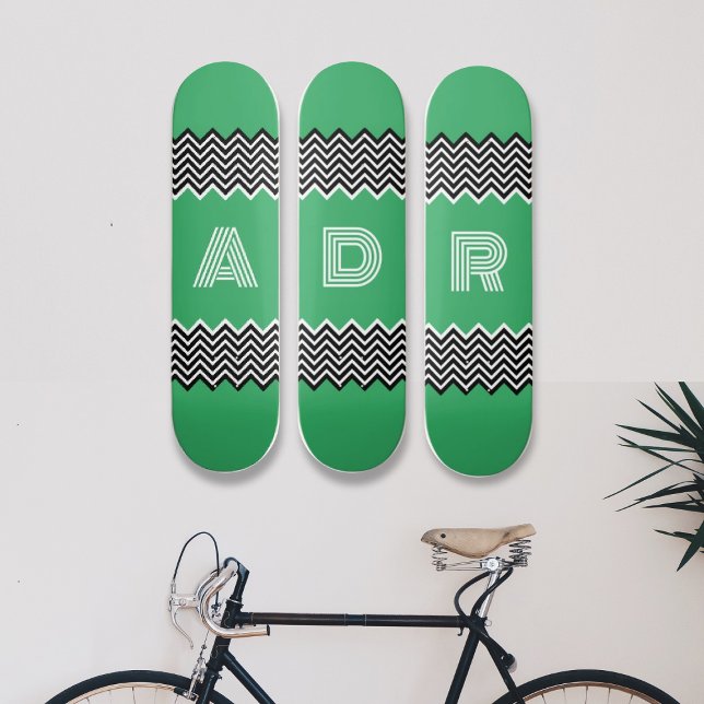 Skateboard Lettre initiale personnalisée 8 Patinage de 1/4 po (Créateur téléchargé)