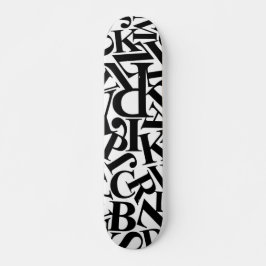 Skateboard Lettres alphabétiques