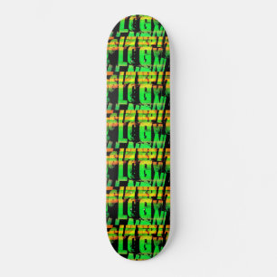 Skateboard Lettres néons et chiffres