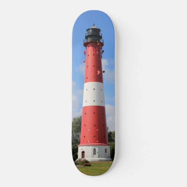 Skateboard Leuchtturm auf Insel Pellworm im Sommer (Recto)