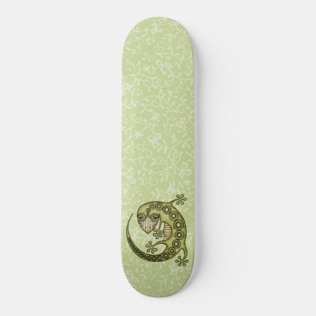 Skateboard Lézard vert (Recto)