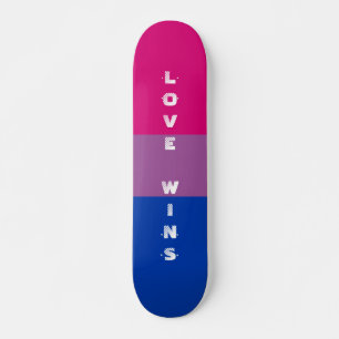 Skateboard LGBTQ Arc-en-ciel Bisexual Pride drapeau Texte per