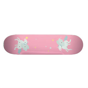 Skateboard Licorne bleue mignonne, Étoiles