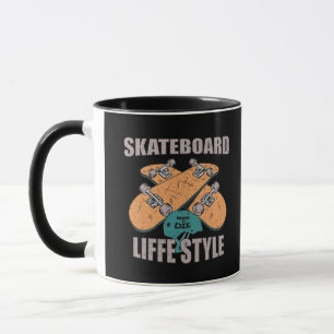 Skateboard-Lifestyle Retro-Skateboarding Tasse
