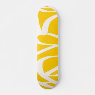 Skateboard Ligne Abstraite jaune