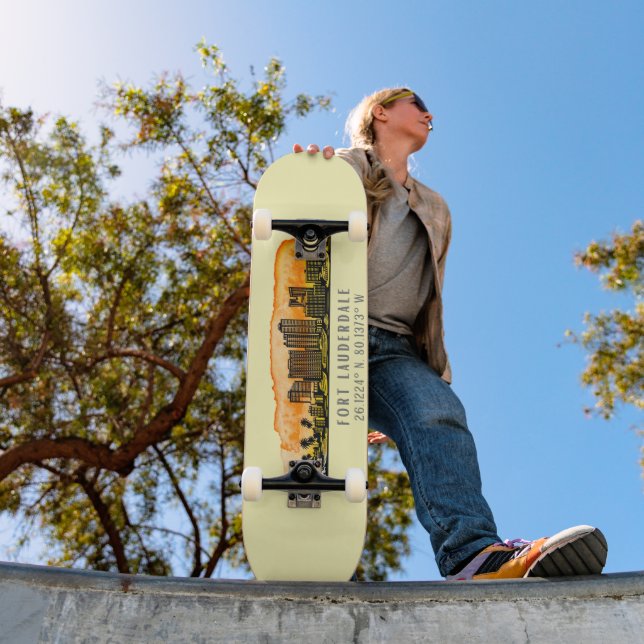 Skateboard Ligne aérienne et coordonnées de Fort Lauderdale (Extérieur 1)