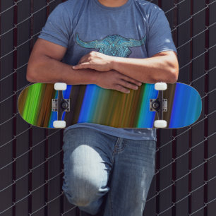 Skateboard Ligne moderne Art Peacock Couleurs plumes