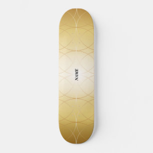 Skateboard Lignes abstraites dorées