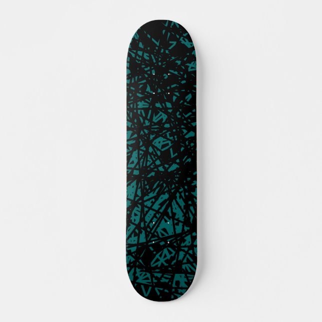 Skateboard Lignes Abstraites - Vert mousse (Devant)