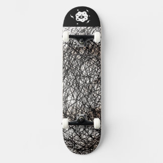 Skateboard Lignes blanches noires