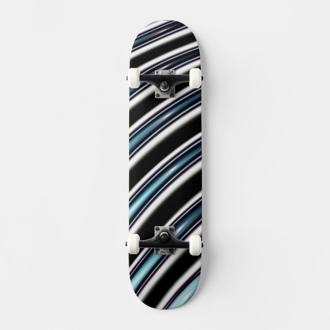 Skateboard Lignes incurvées étroitement d'une fractale (Recto)