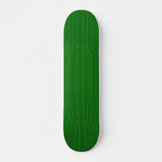 Skateboard Lignes noires du détroit - Sur vert (Devant)